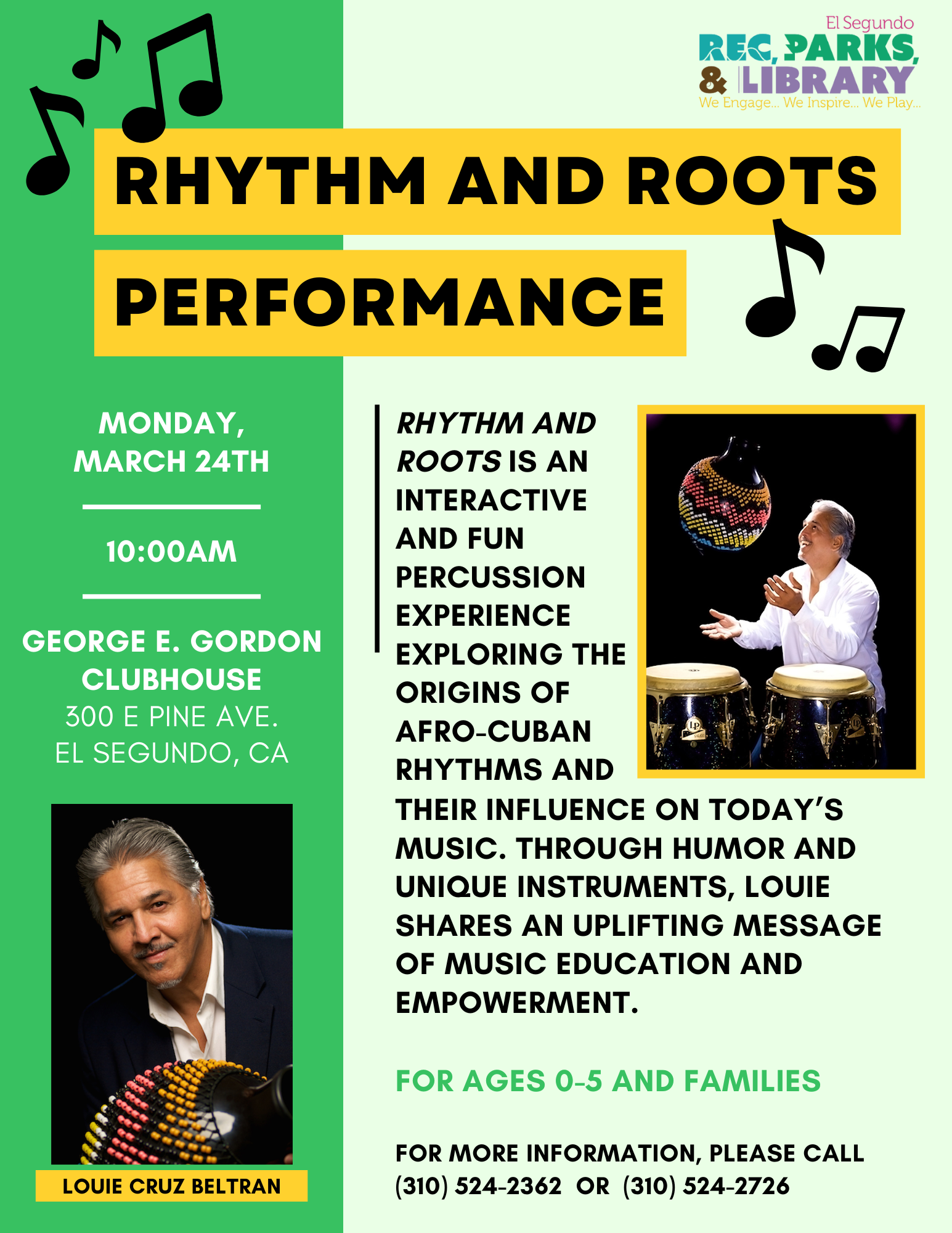 Rhythm and Roots Performance Flyer