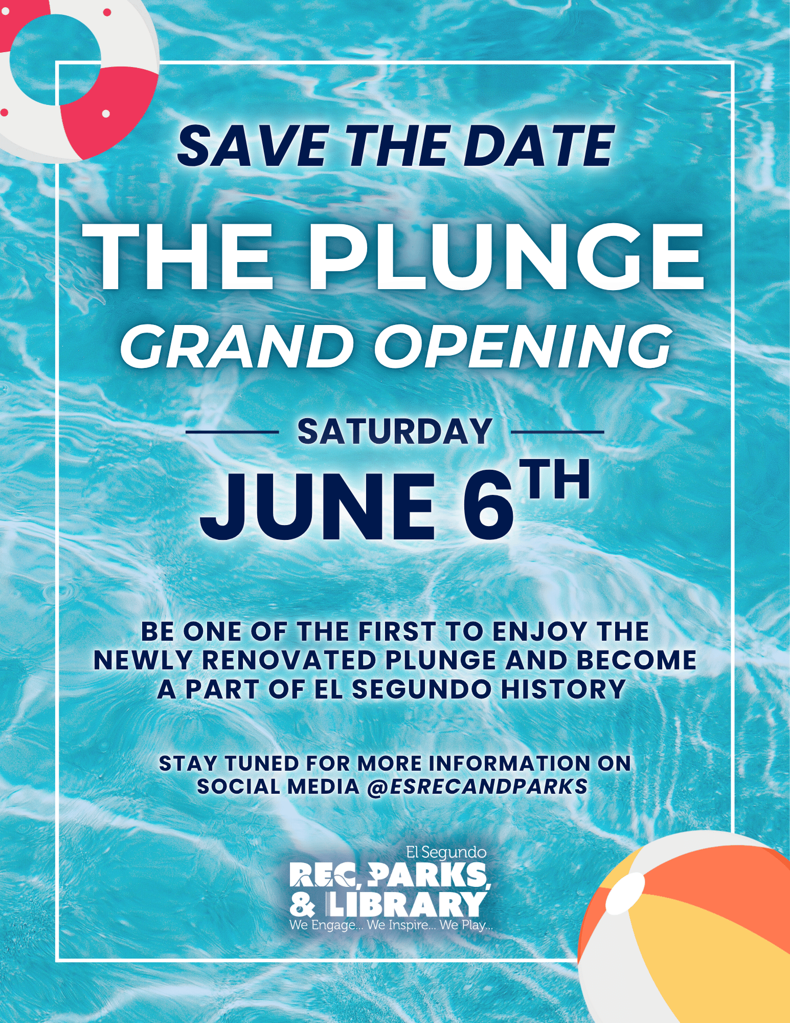 The Plunge Opening Save the Date